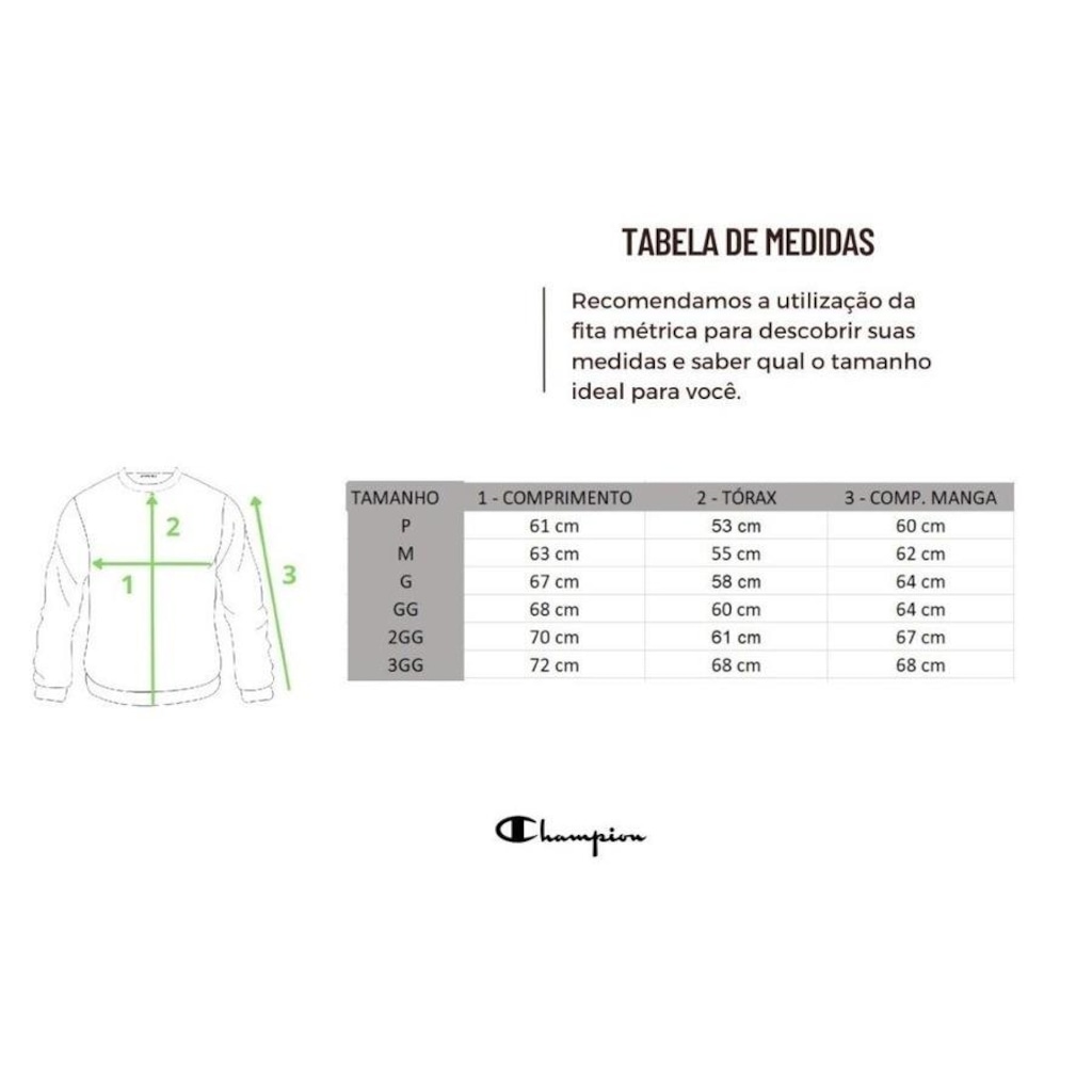 Imagem 4 do produto Blusão de Moletom Champion Mini Logo Bordado - Masculino
