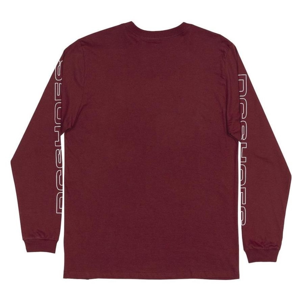 Imagem 5 do produto Camiseta Dc Shoes Manga Longa Static Outine Star Wt24 Bordô - Masculina