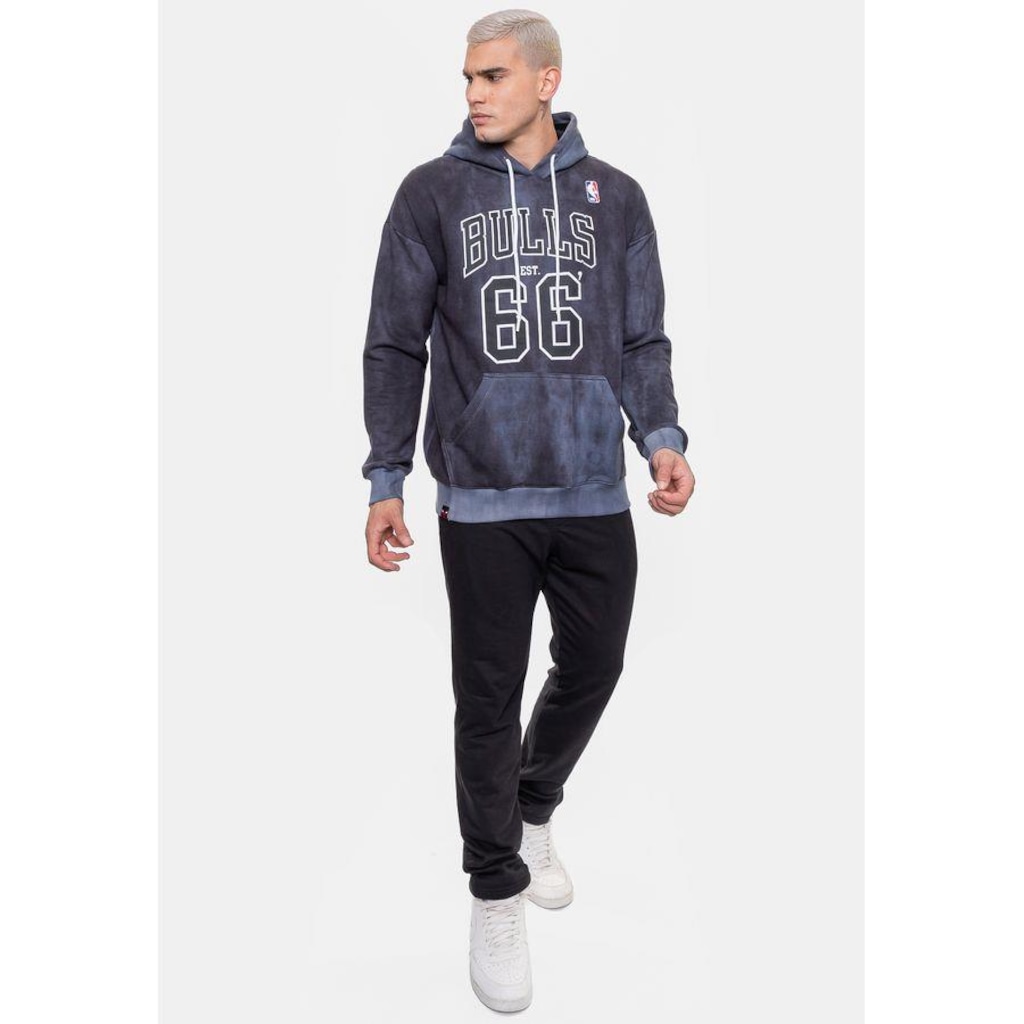 Imagem 5 do produto Blusão De Moletom Com Capuz NBA Marblend Chicago Bulls - Masculino