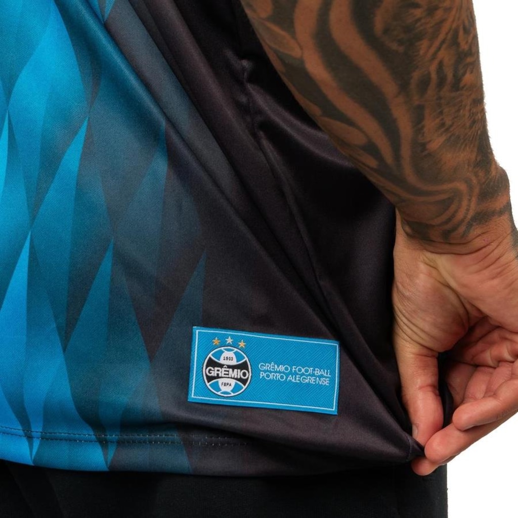 Imagem 2 do produto Camiseta Gola V Grêmio Oficial Esportiva Sublimada Surf Center - Masculina