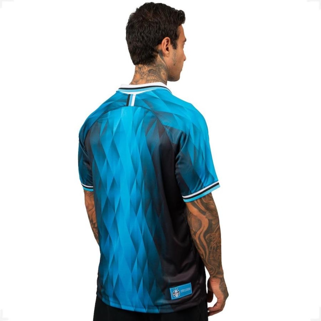 Imagem 3 do produto Camiseta Gola V Grêmio Oficial Esportiva Sublimada Surf Center - Masculina