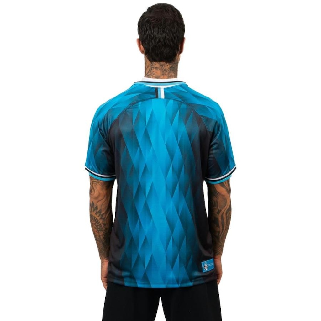 Imagem 5 do produto Camiseta Gola V Grêmio Oficial Esportiva Sublimada Surf Center - Masculina