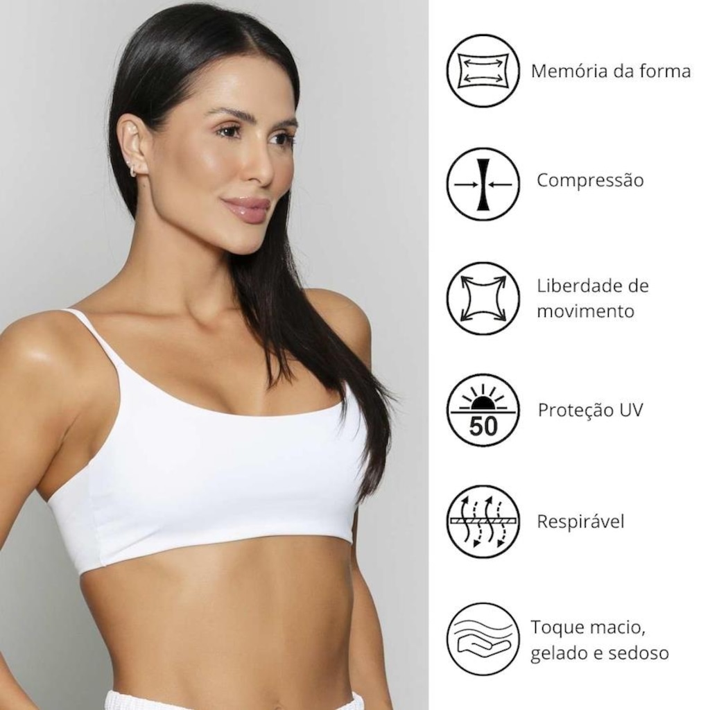 Imagem 4 do produto Top com Bojo Leve Sustentação Run More - Feminio
