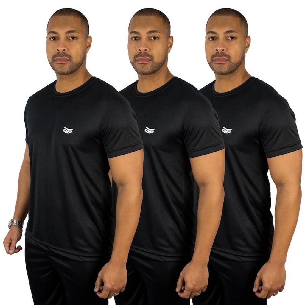 Imagem 3 do produto Camiseta Color Sports Dry Basic - 3 Unidades - Masculina