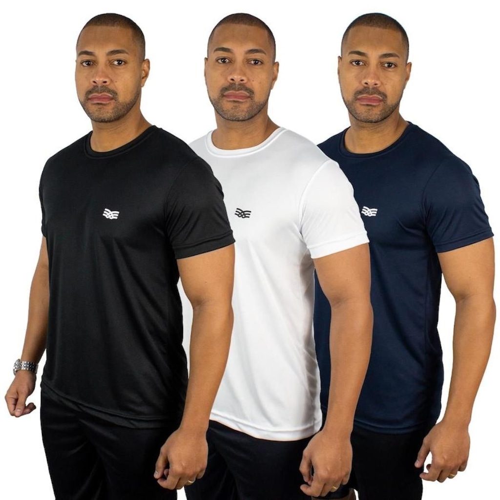 Imagem 3 do produto Camiseta Color Sports Dry Basic - 3 Unidades - Masculina