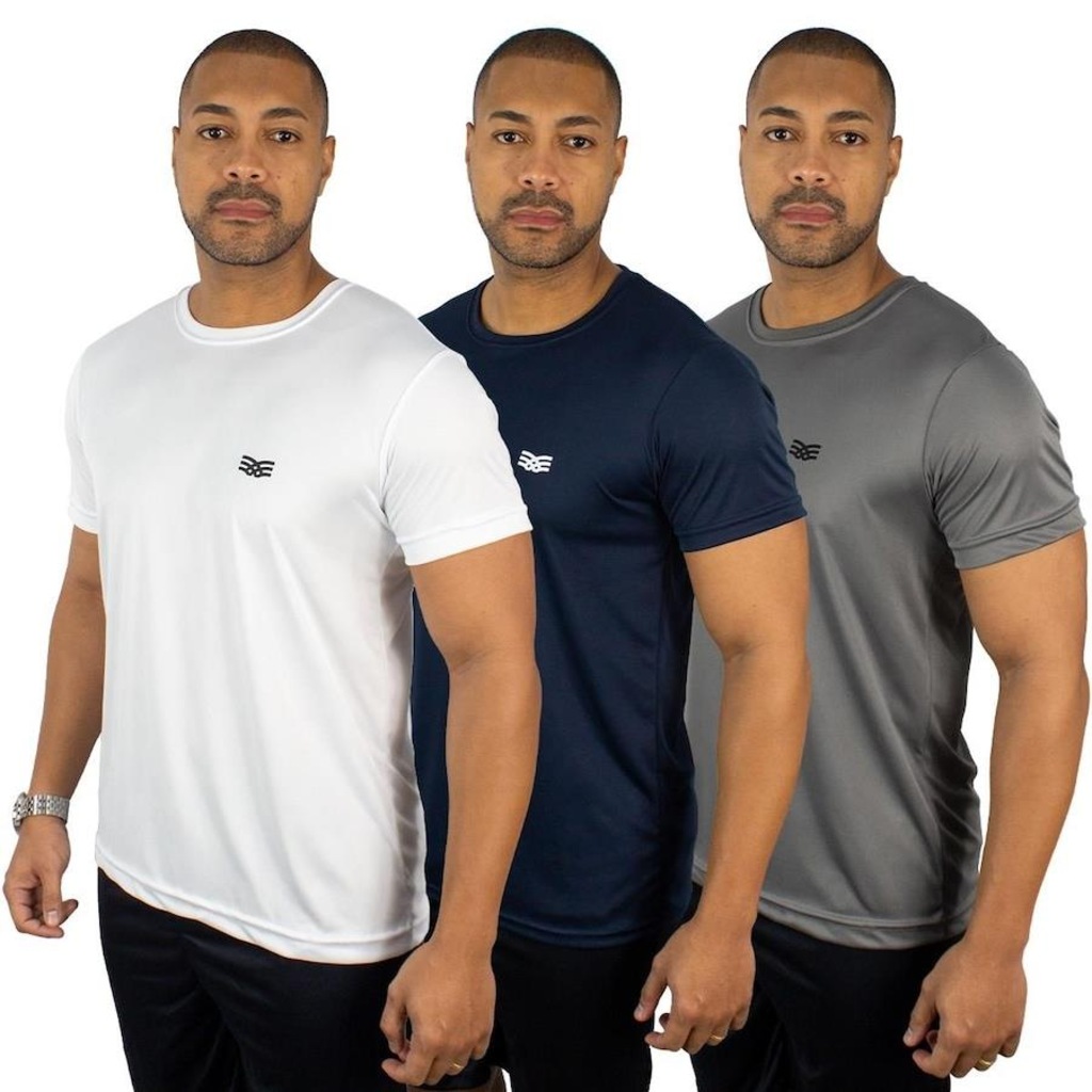Imagem 3 do produto Camiseta Color Sports Dry Basic - 3 Unidades - Masculina