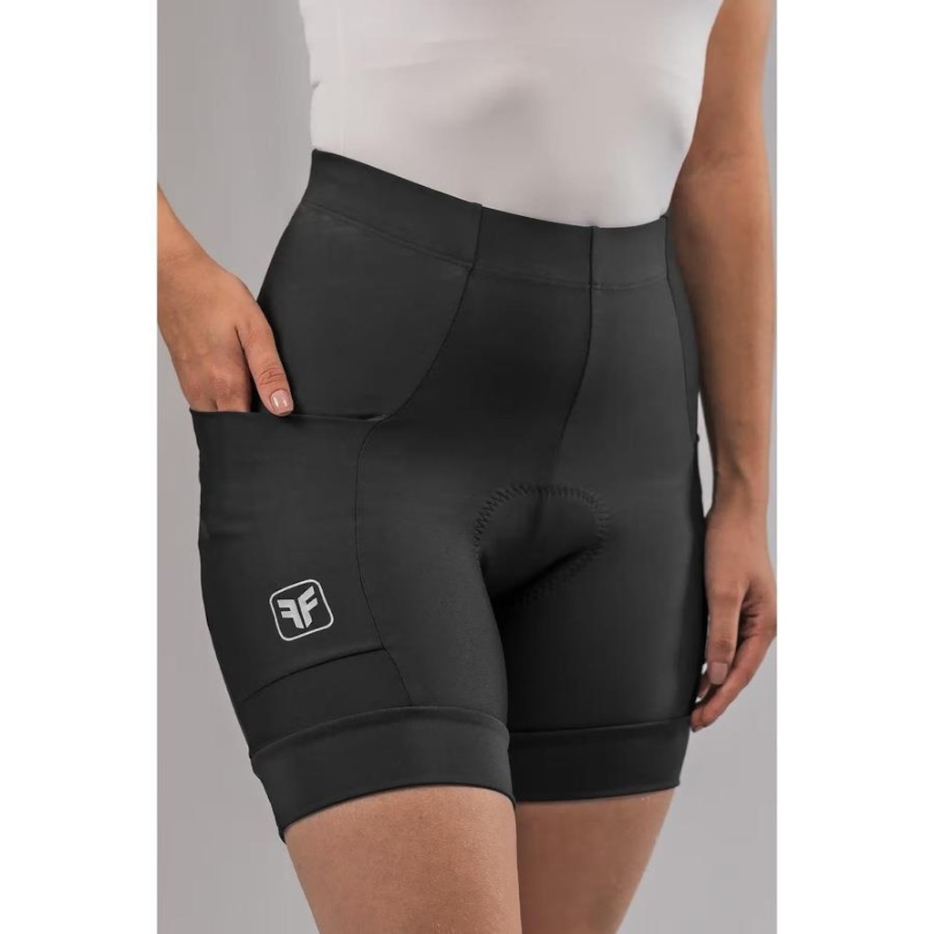 Imagem 3 do produto Bermuda Ciclismo Feminina Free Force Basic com 3 Bolsos