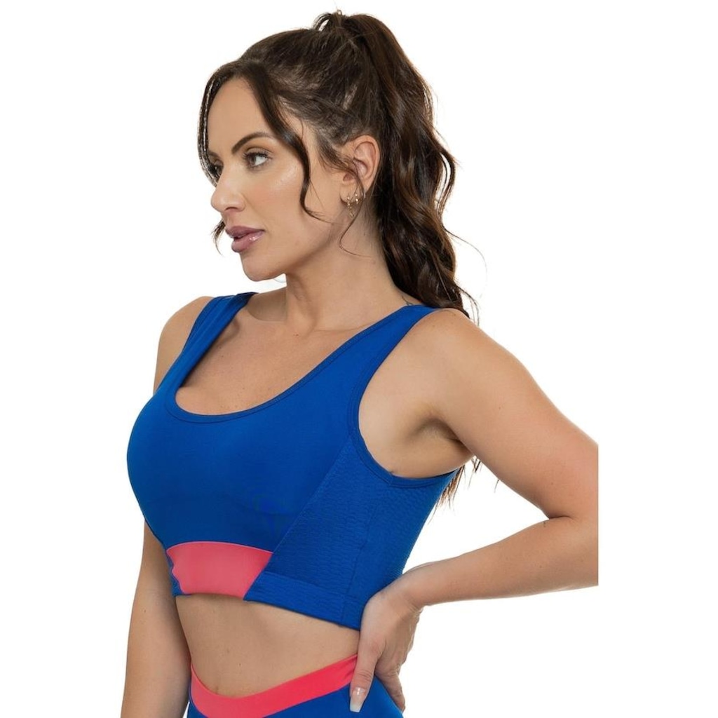Imagem 3 do produto Top Fitness com Bojo Zip Manalinda - Feminino