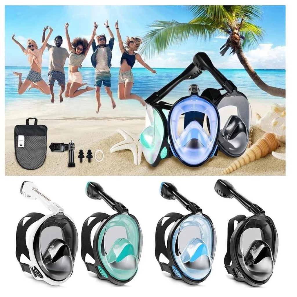 Imagem 3 do produto Máscara Subaquática de Mergulho Gold Sports Full Face Confort com Snorkel