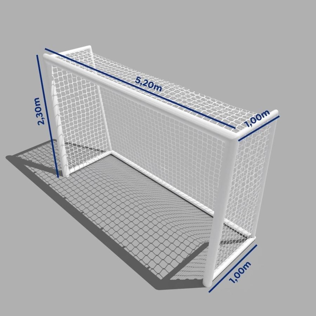 Imagem 4 do produto Par De Rede Para Trave De Gol Society Suiço 5Mts Fio 2 Caixote Nylon