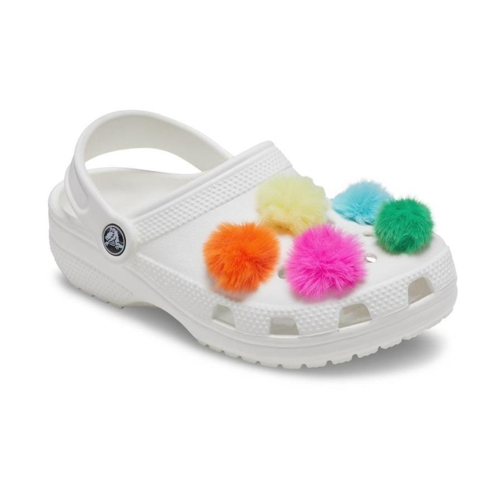 Imagem 3 do produto Kit Jibbitz Crocs 80S Neon Puff Ball Pack com 5 Peças