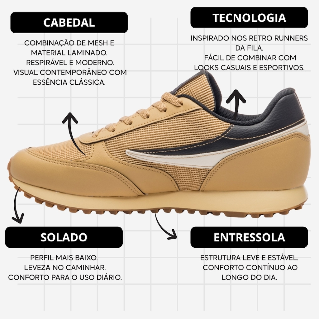 Imagem 5 do produto KIT TÊNIS FILA RENNO CLASSIC + MEIA - MASCULINO