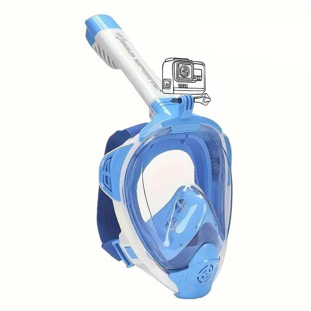 Imagem 3 do produto Mascara Subaquática de De Mergulho Gold Sports Sea Full Face com Snorkel