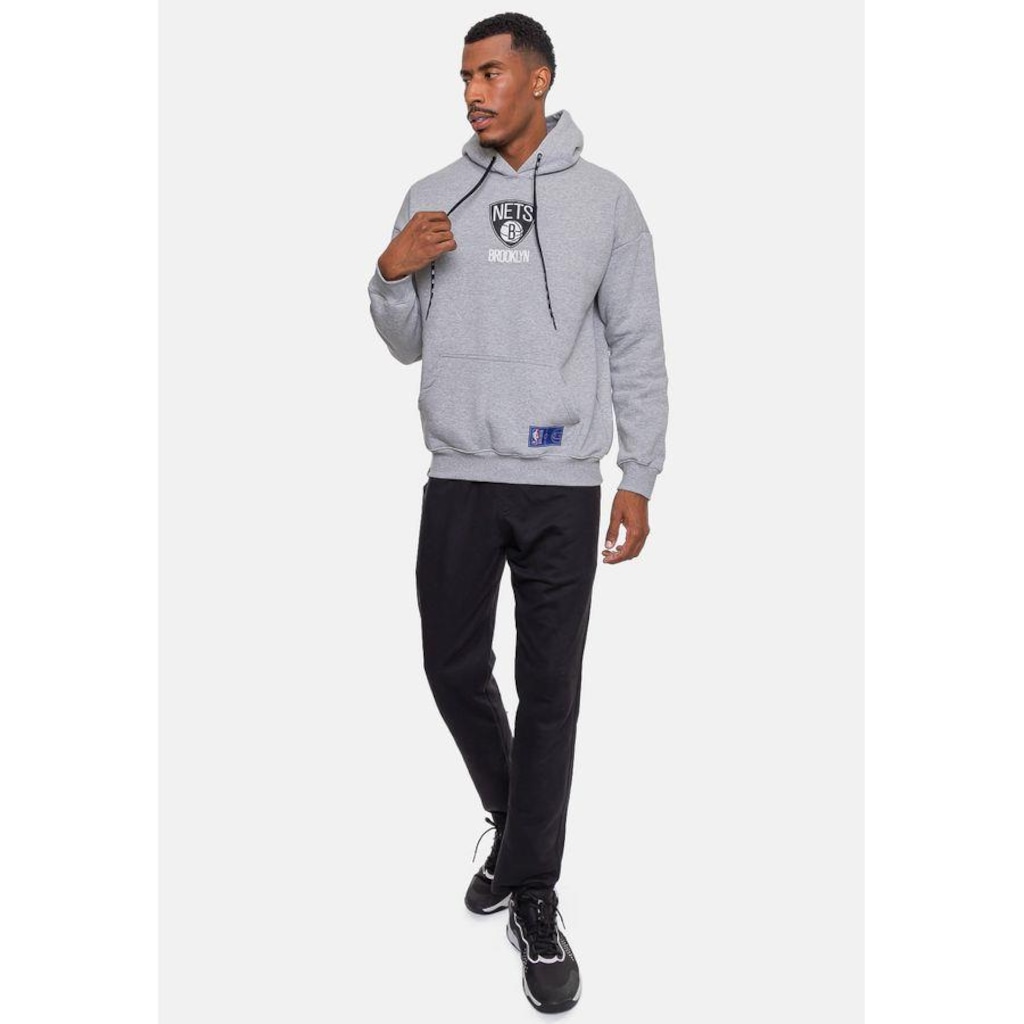 Imagem 5 do produto Blusão De Moletom Com Capuz NBA Conference Brooklyn Nets - Masculino