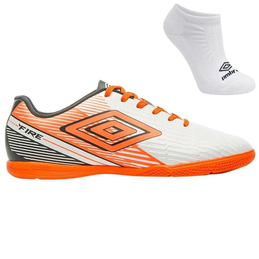 Imagem 1 do produto Kit Chuteira Futsal Umbro Fire e Meia - Adulto