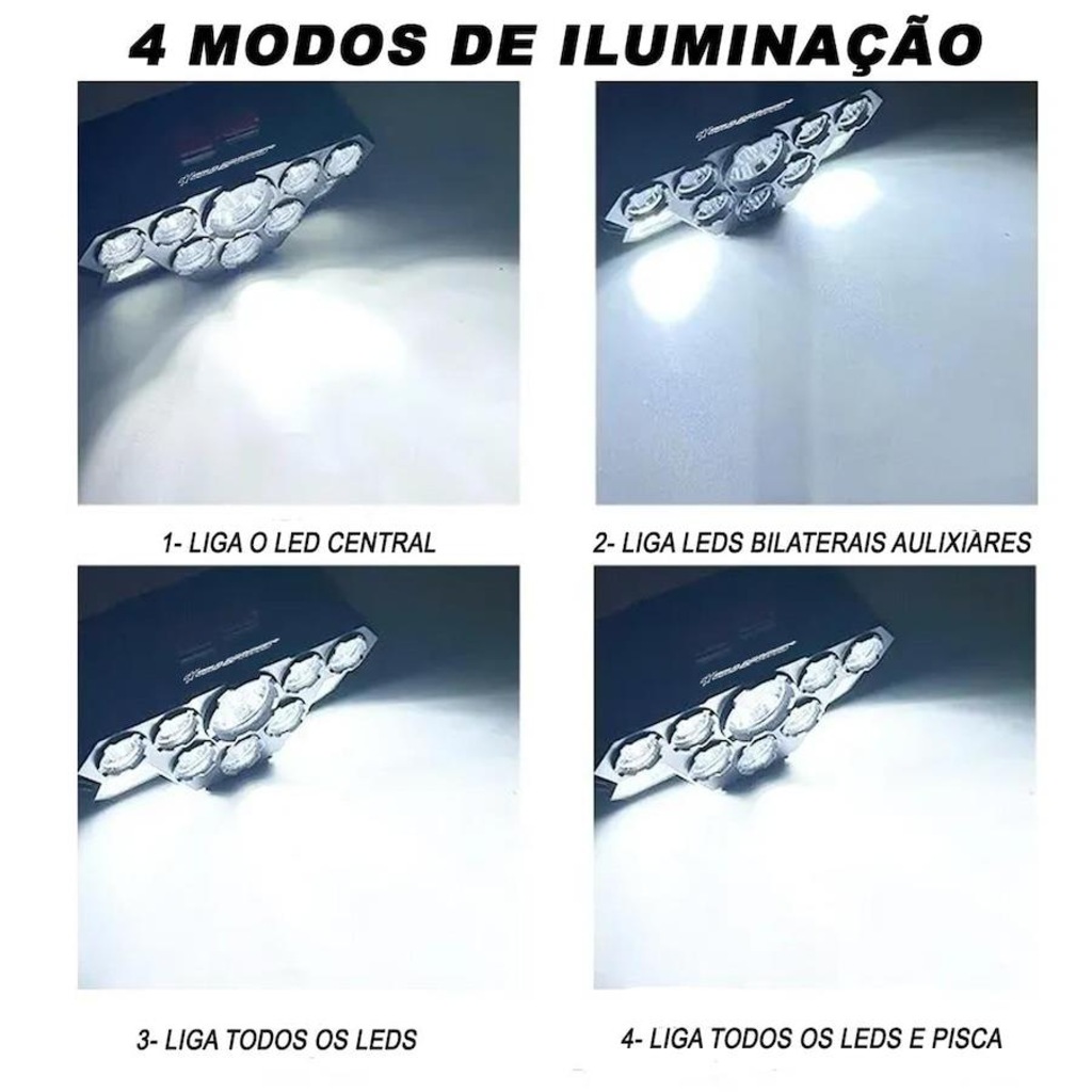 Imagem 5 do produto Lanterna de Cabeça Gold Sports Holofote Pro Recarregável 4 Model Bateria de Lítio a Prova Água
