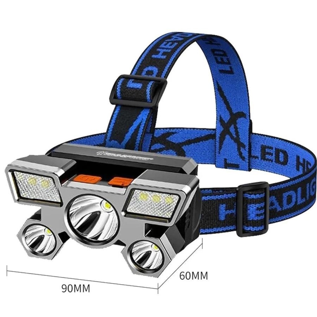 Imagem 2 do produto Lanterna de Cabeça Gold Sports Holofote Recarregável 4 Model Bateria de Lítio a Prova de Água