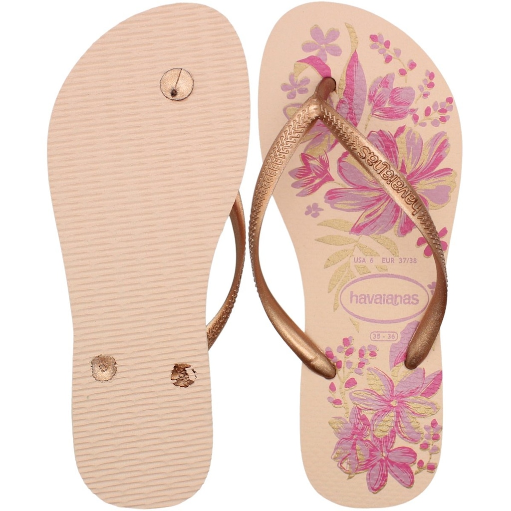 Imagem 3 do produto Chinelo de Dedo Havaianas Slim Organic 2 Floral - Feminino