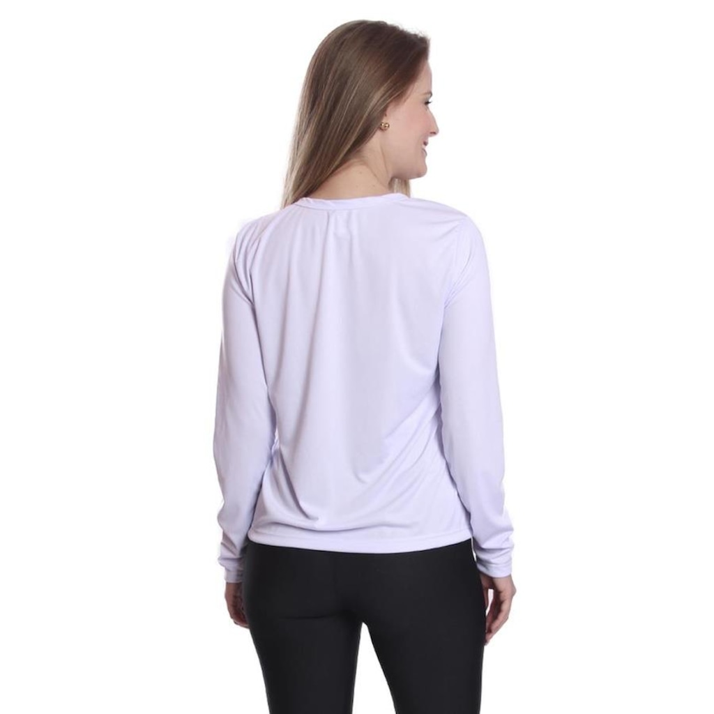 Imagem 2 do produto Camiseta Manga Longa Dellas Fit Térmica Proteção Solar Uv Dry - Feminina