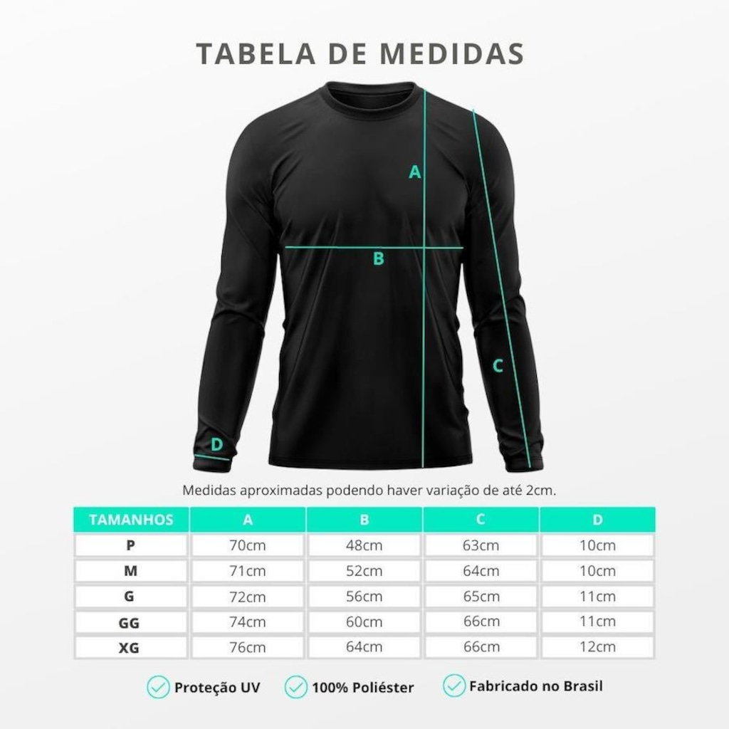 Imagem 3 do produto Camiseta Manga Longa Dellas Fit Térmica Proteção Solar Uv Dry - Feminina