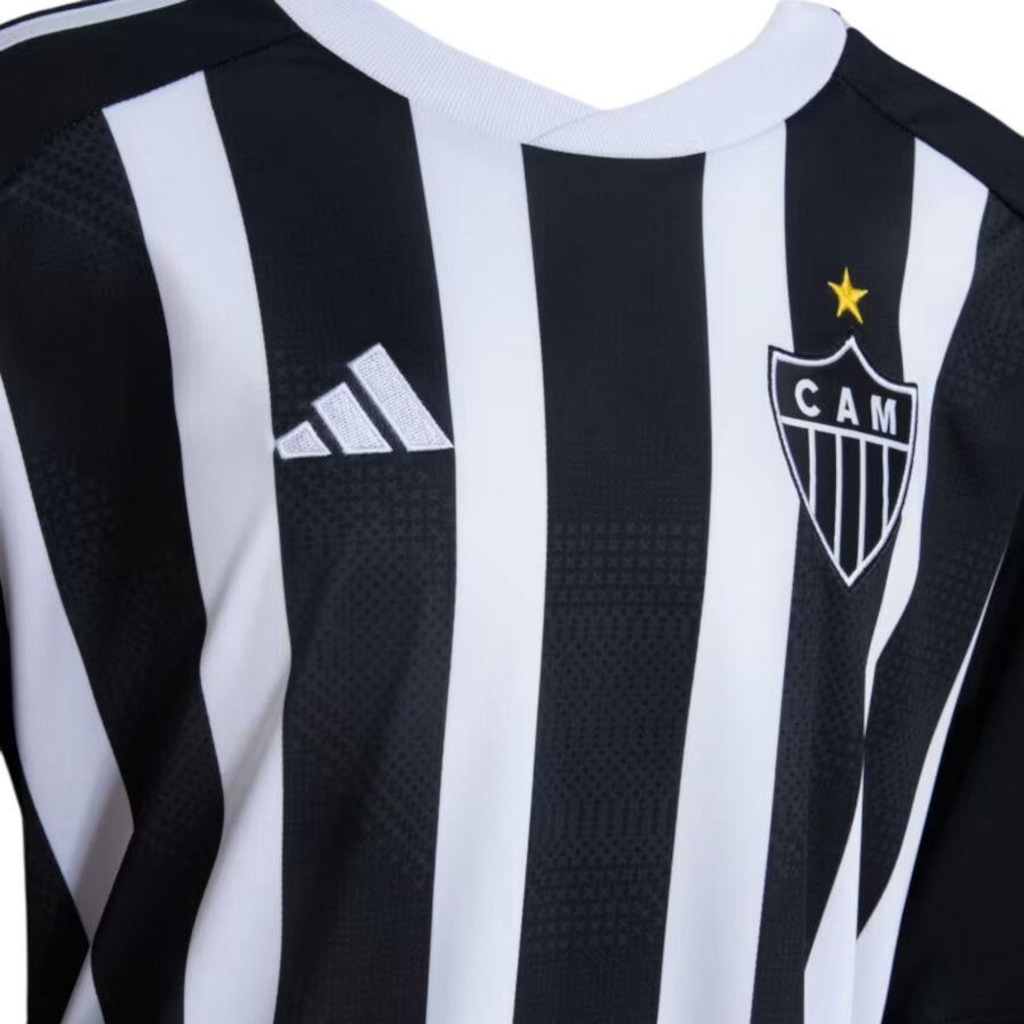Imagem 3 do produto Camisa Atlético Mineiro I 2024/25 Adidas Torcedor Infantil - Preta/Branca - Adidas - Unissex
