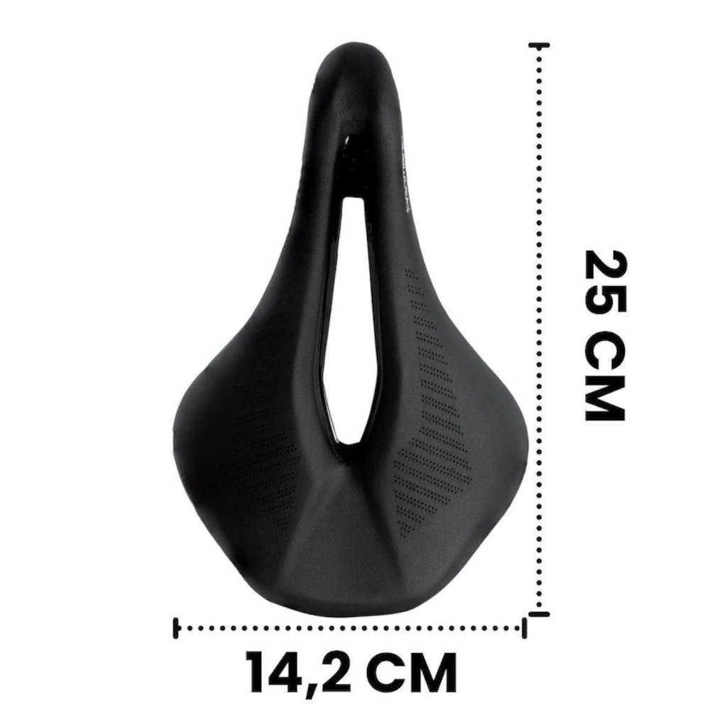 Imagem 2 do produto Selim Bicicleta Mtb Vazado Anti Prostático Promend 142 Mm