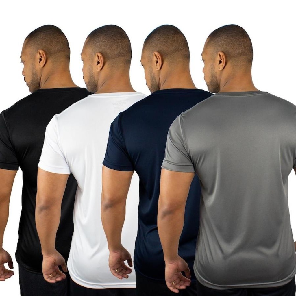 Imagem 2 do produto Camiseta Color Sports Dry Basic - 4 Unidades - Masculina