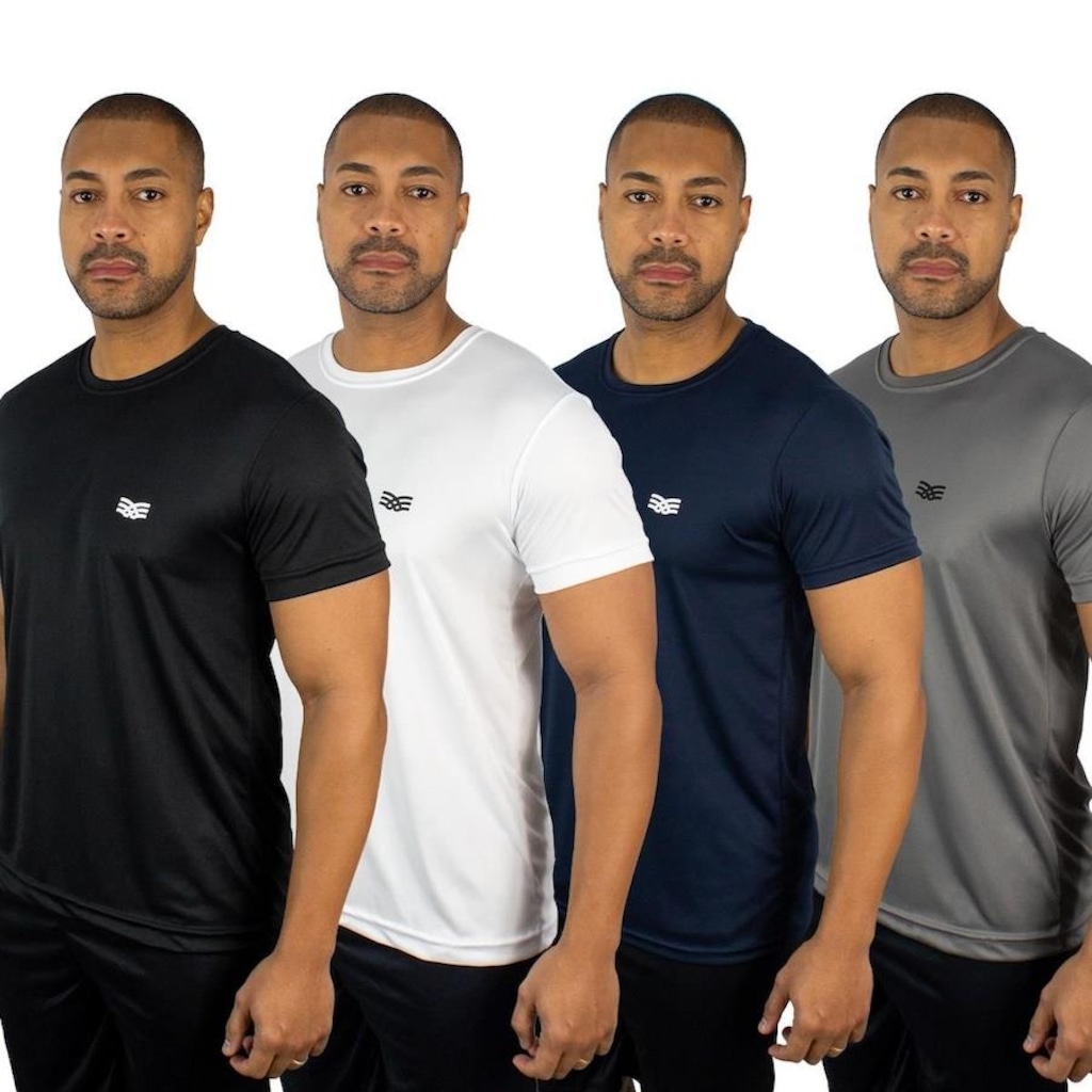 Imagem 3 do produto Camiseta Color Sports Dry Basic - 4 Unidades - Masculina