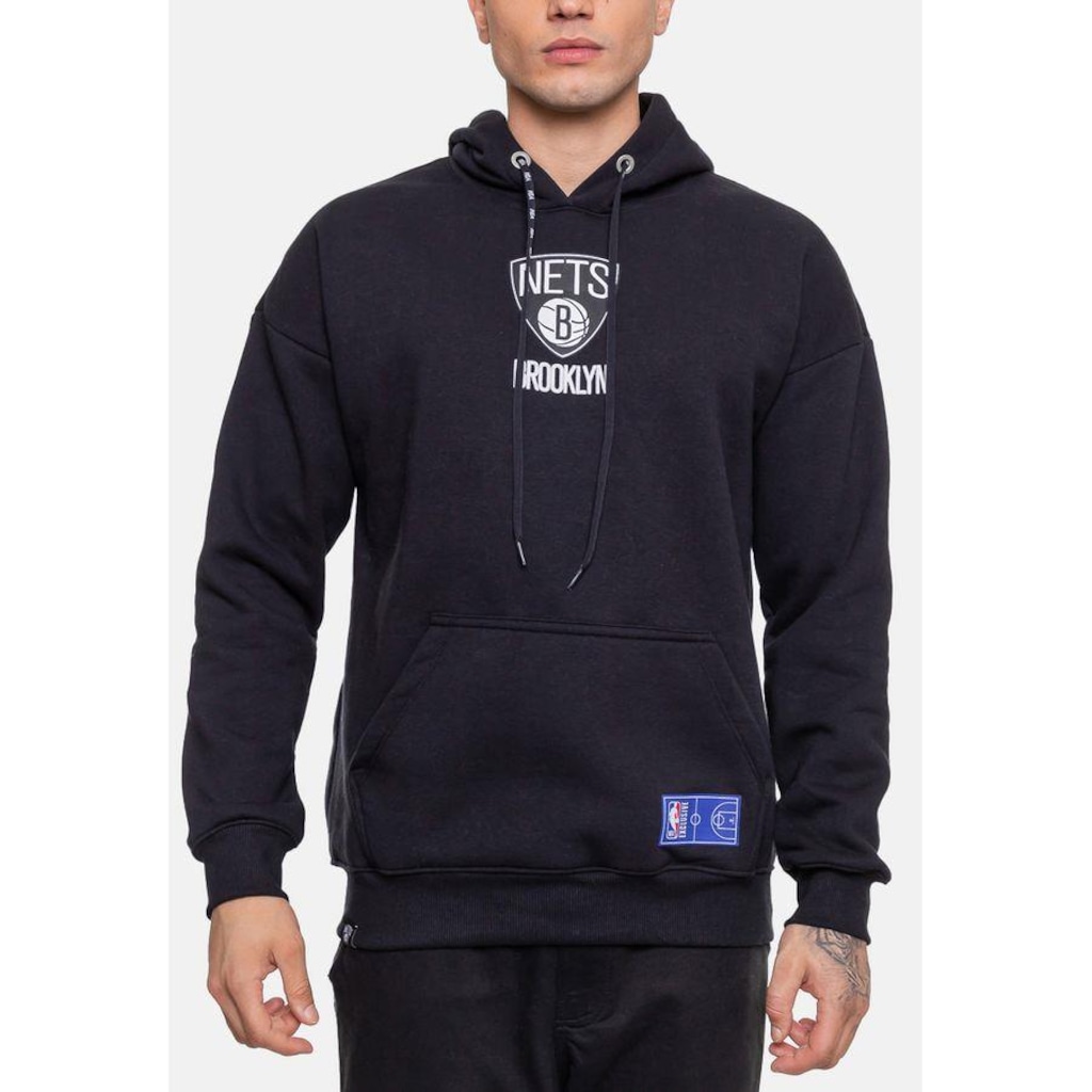 Imagem 3 do produto Blusão De Moletom Com Capuz NBA Conference Brooklyn Nets - Masculino