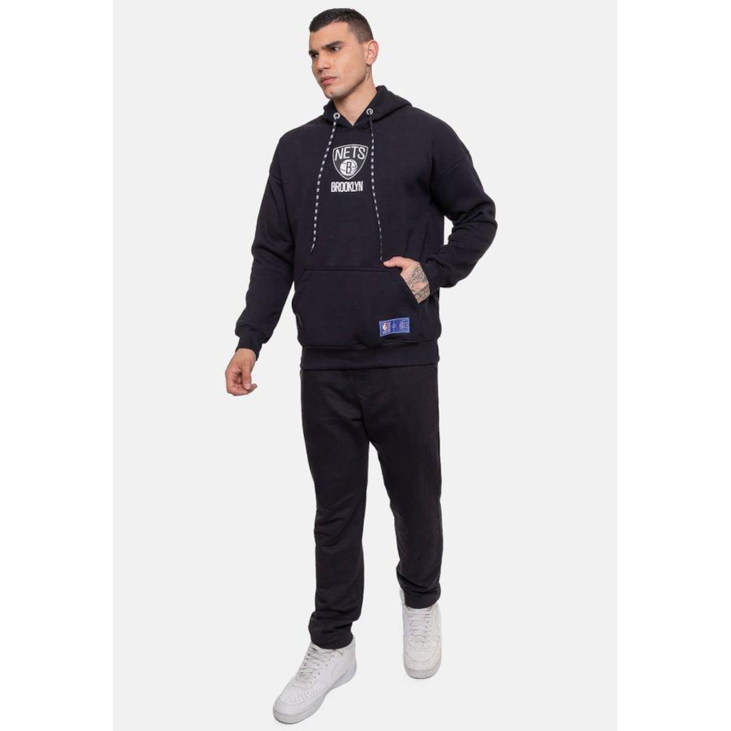 Imagem 5 do produto Blusão De Moletom Com Capuz NBA Conference Brooklyn Nets - Masculino