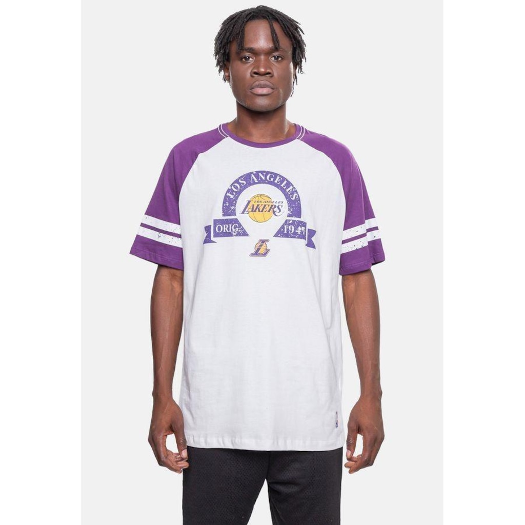 Imagem 3 do produto Camiseta Nba Raglan Restored Los Angeles Lakers - Masculina