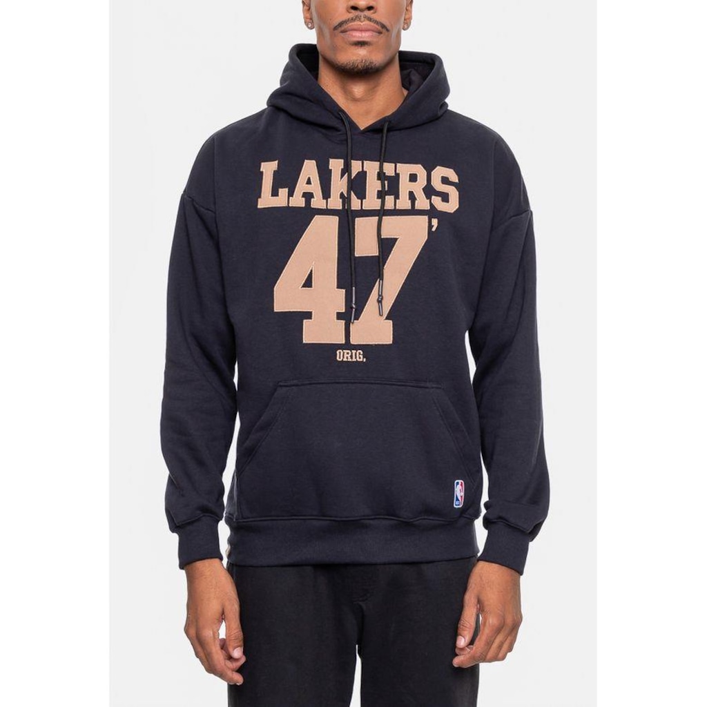 Imagem 3 do produto Blusão De Moletom Com Capuz Nba Number Twill Los Angeles Lakers - Masculino