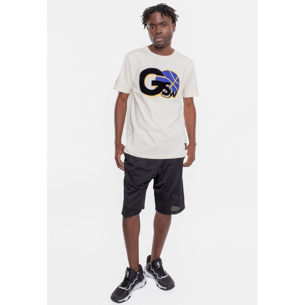 Imagem 5 do produto Camiseta NBA Floco Golden Stante Warriors - Masculina