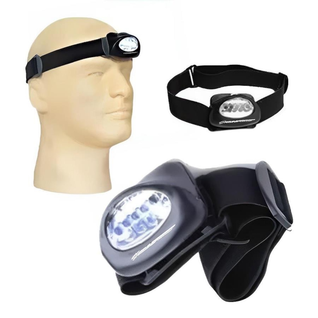 Imagem 2 do produto Lanterna Cabeça Gold Sports 5 Leds Recarregáveis 2 Model a Pilha e a Prova de Água