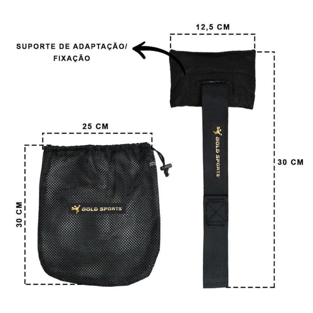 Imagem 3 do produto Fita de Resistência e Treinamento Suspenso Trx Gold Sports Powrer Adulto - 150 Kgs