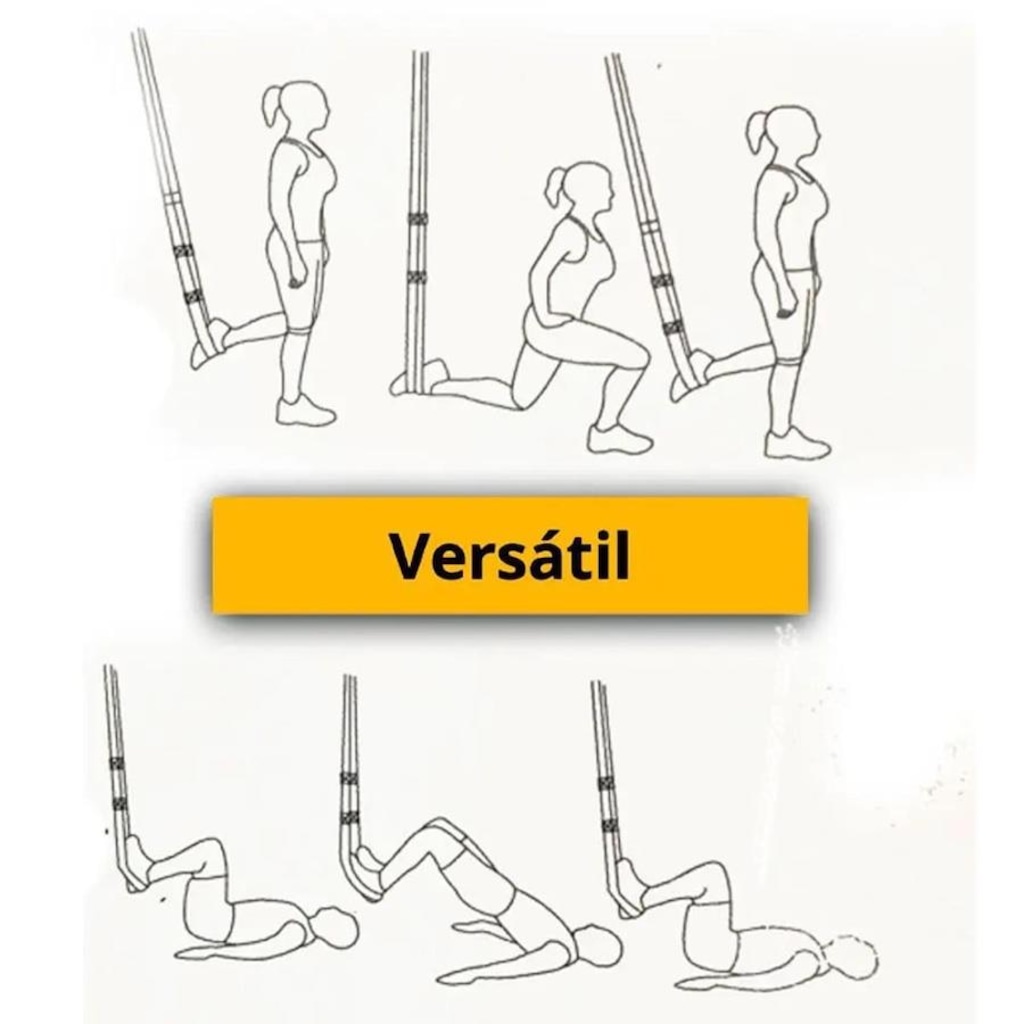 Imagem 4 do produto Fita de Resistência e Treinamento Suspenso Trx Gold Sports Powrer Adulto - 150 Kgs