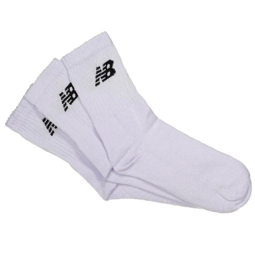 Imagem 2 do produto Meias Cano Longo New Balance 35 ao 38 - 3 Pares - Unissex