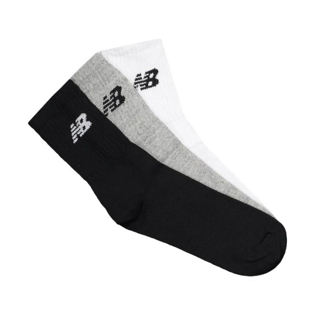 Imagem 1 do produto Meias Cano Longo New Balance 35 ao 38 - 3 Pares - Unissex
