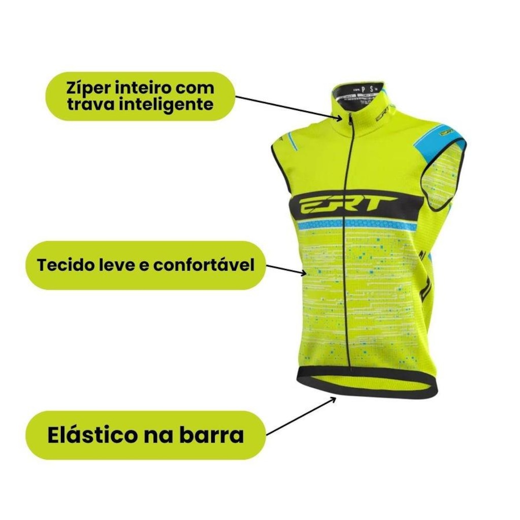 Imagem 3 do produto Colete Corta Vento Ert Ciclismo Cycling Team - Feminino
