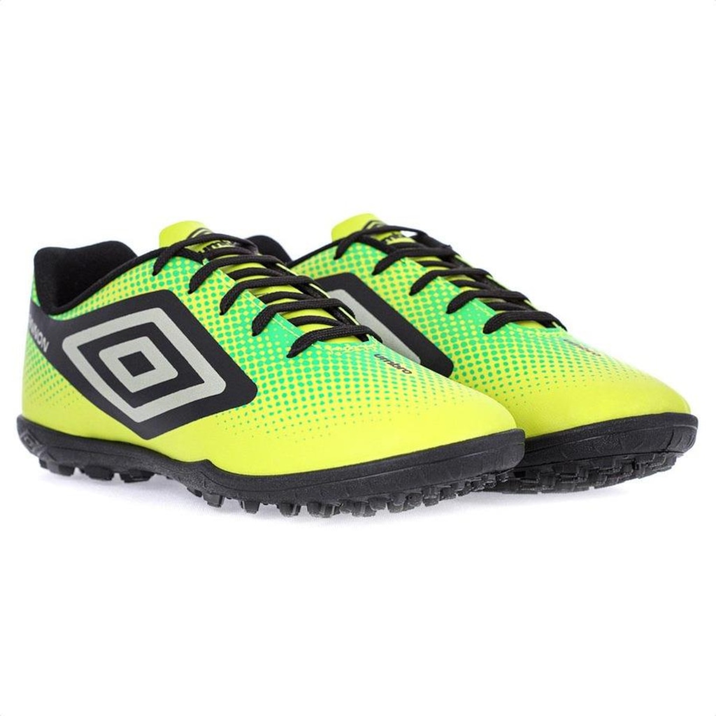 Imagem 3 do produto Chuteira Umbro Society Cannon Verde Preto E Prata - Masculina