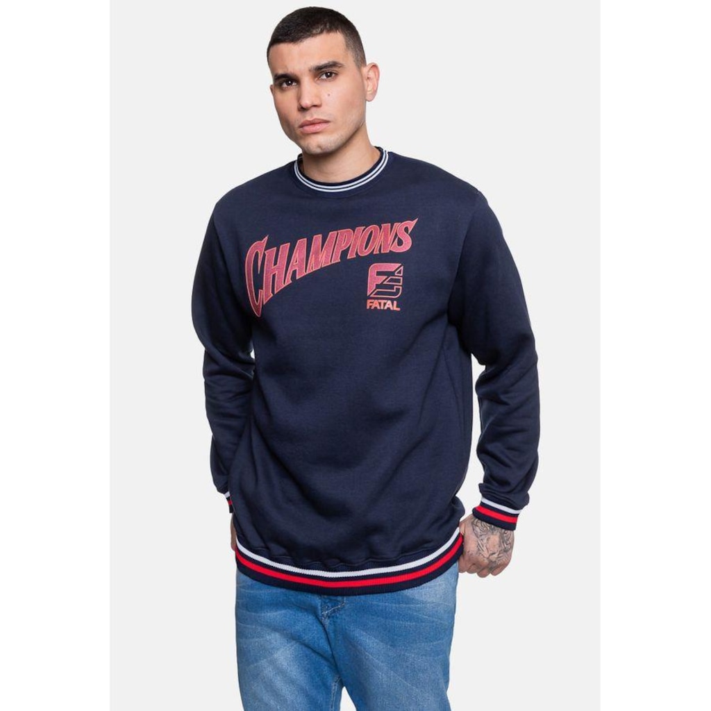 Imagem 3 do produto Blusão de Moletom sem Capuz Fatal Masculino Champions Marinho - Fatal - Masculino