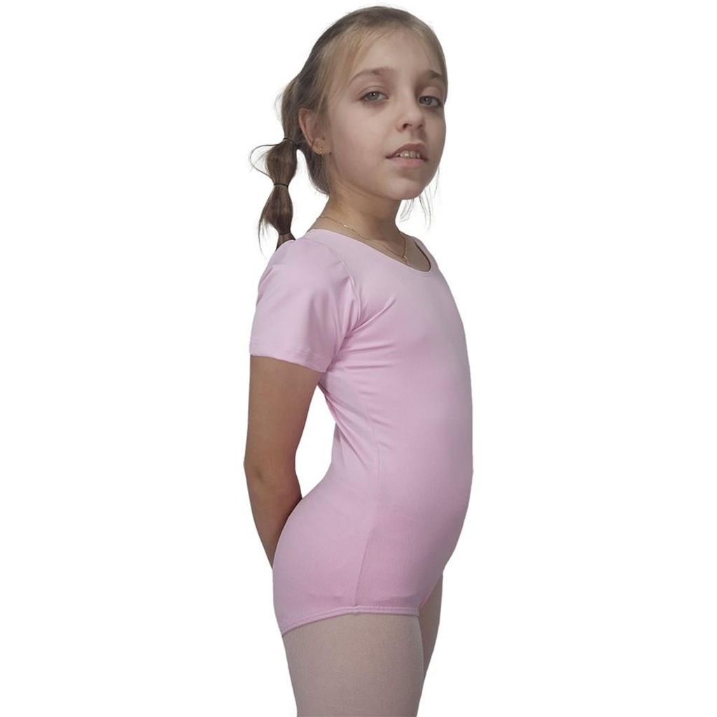 Imagem 3 do produto Collant Ballet Vya Fit Meia Manga Liso - Infantil