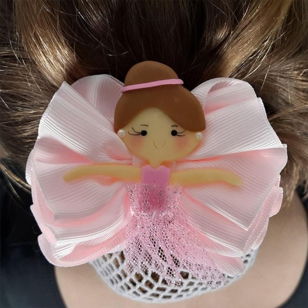 Imagem 2 do produto Redinha de Cabelo Ballet Vya Fit Laço de Fita Bailarina - Infantil