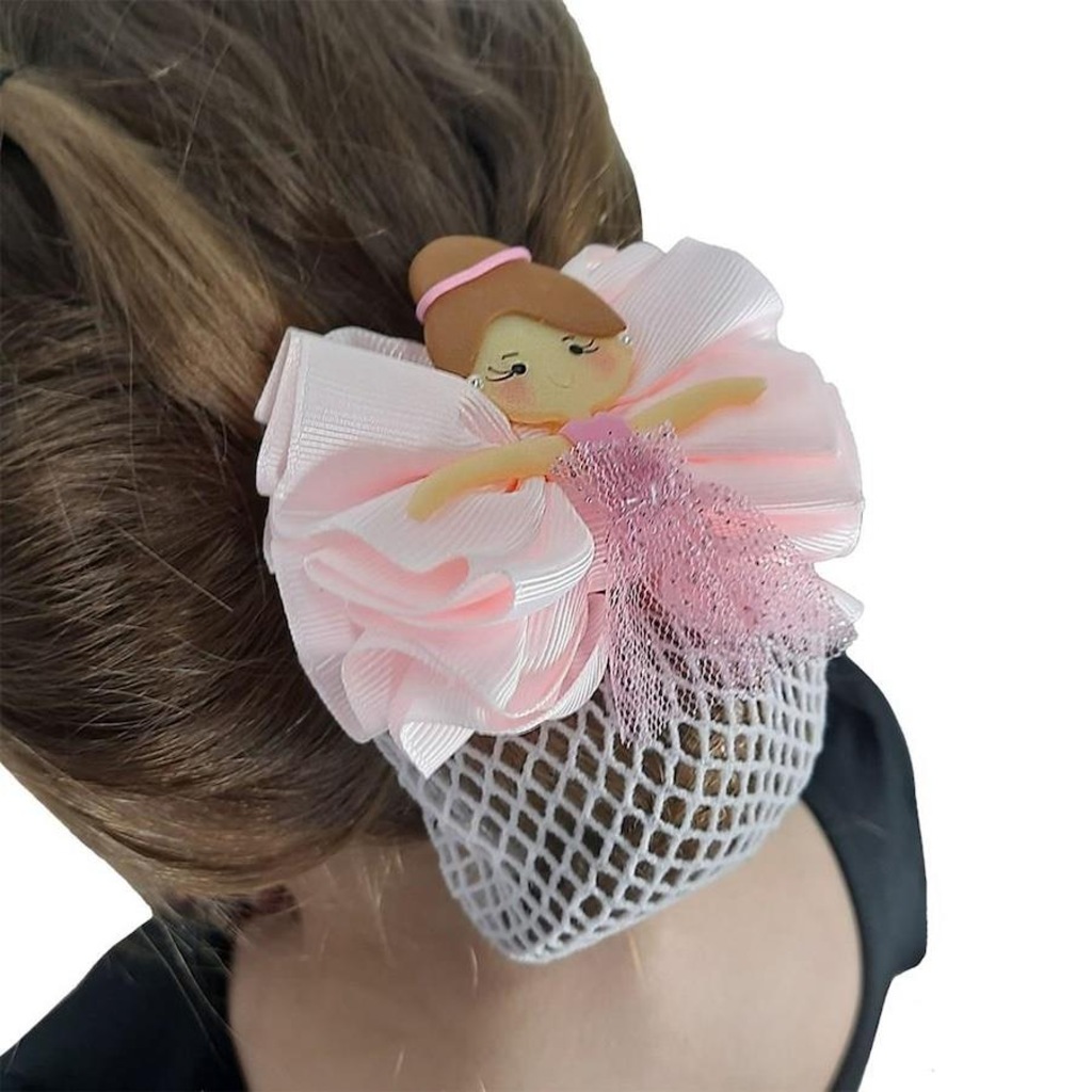 Imagem 3 do produto Redinha de Cabelo Ballet Vya Fit Laço de Fita Bailarina - Infantil