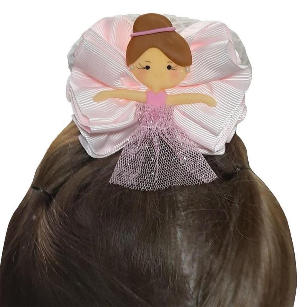 Imagem 4 do produto Redinha de Cabelo Ballet Vya Fit Laço de Fita Bailarina - Infantil