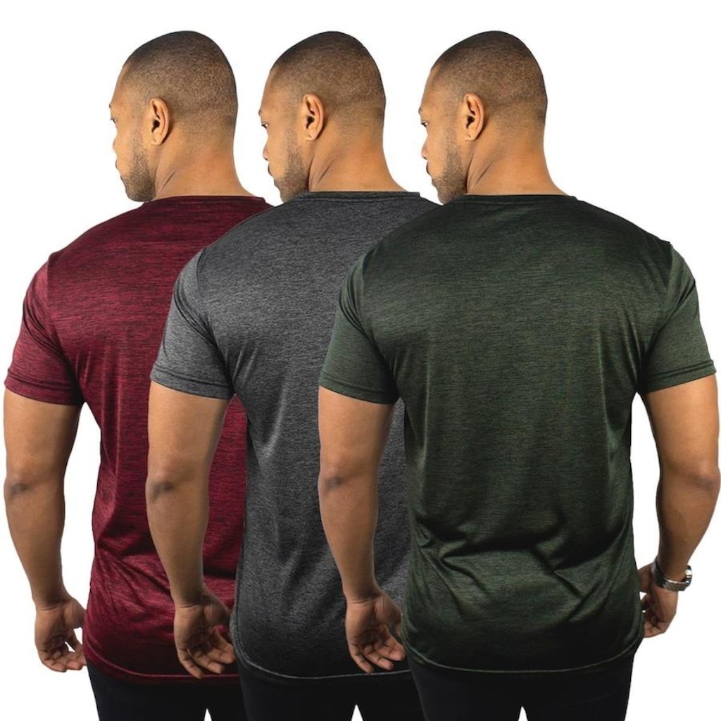 Imagem 2 do produto Camiseta Color Sports Dry Mescla - 3 Unidades - Masculino