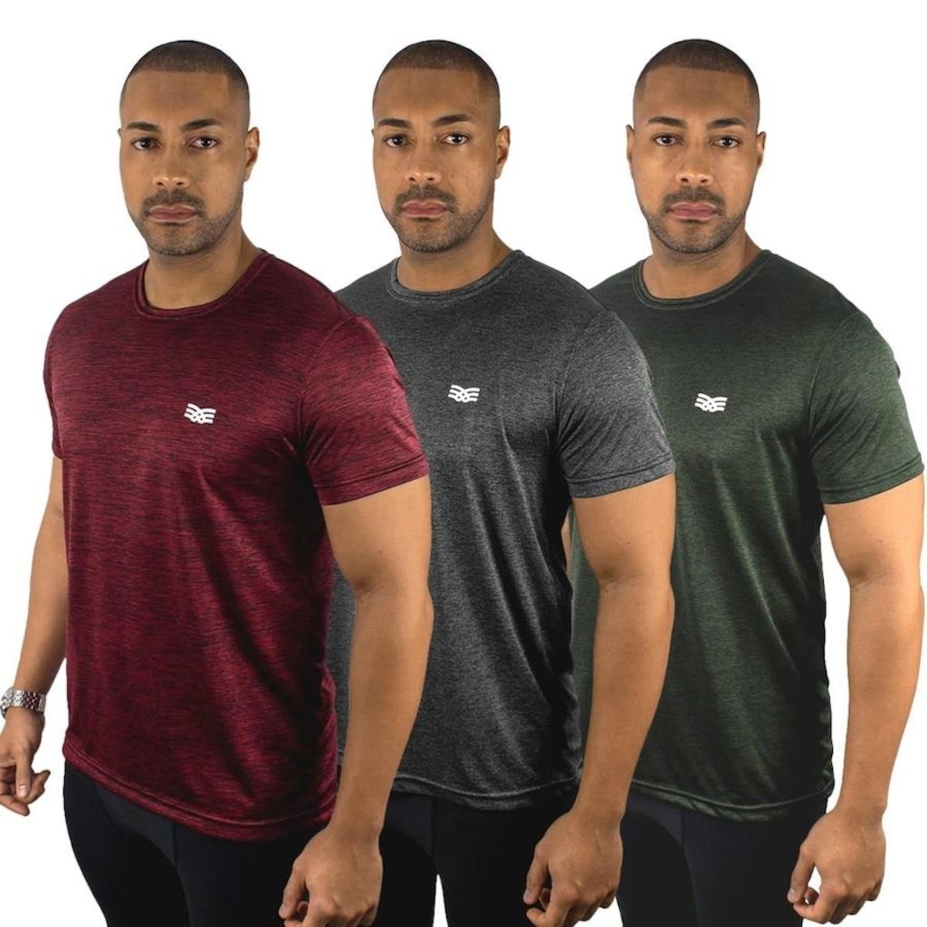 Imagem 3 do produto Camiseta Color Sports Dry Mescla - 3 Unidades - Masculino