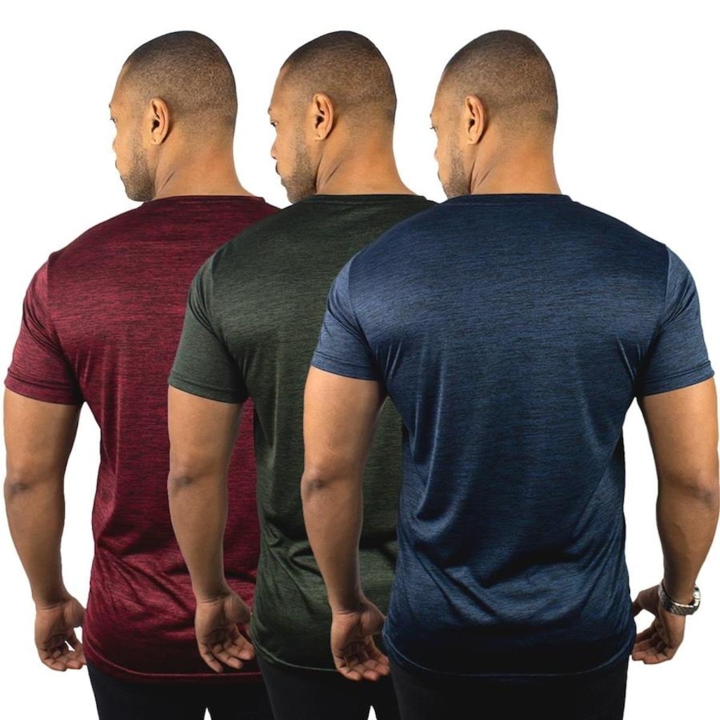 Imagem 2 do produto Camiseta Color Sports Dry Mescla - 3 Unidades - Masculino