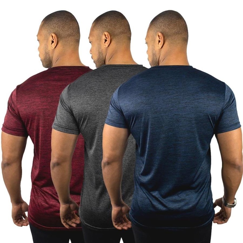 Imagem 2 do produto Camiseta Color Sports Dry Mescla - 3 Unidades - Masculino