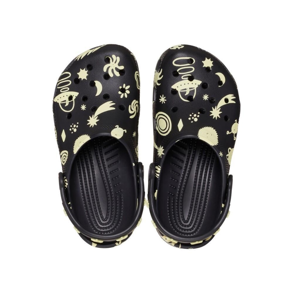 Imagem 5 do produto Sandália Crocs Classic Glow Space Clog T Black - Infantil